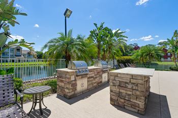 Outdoor grilling station